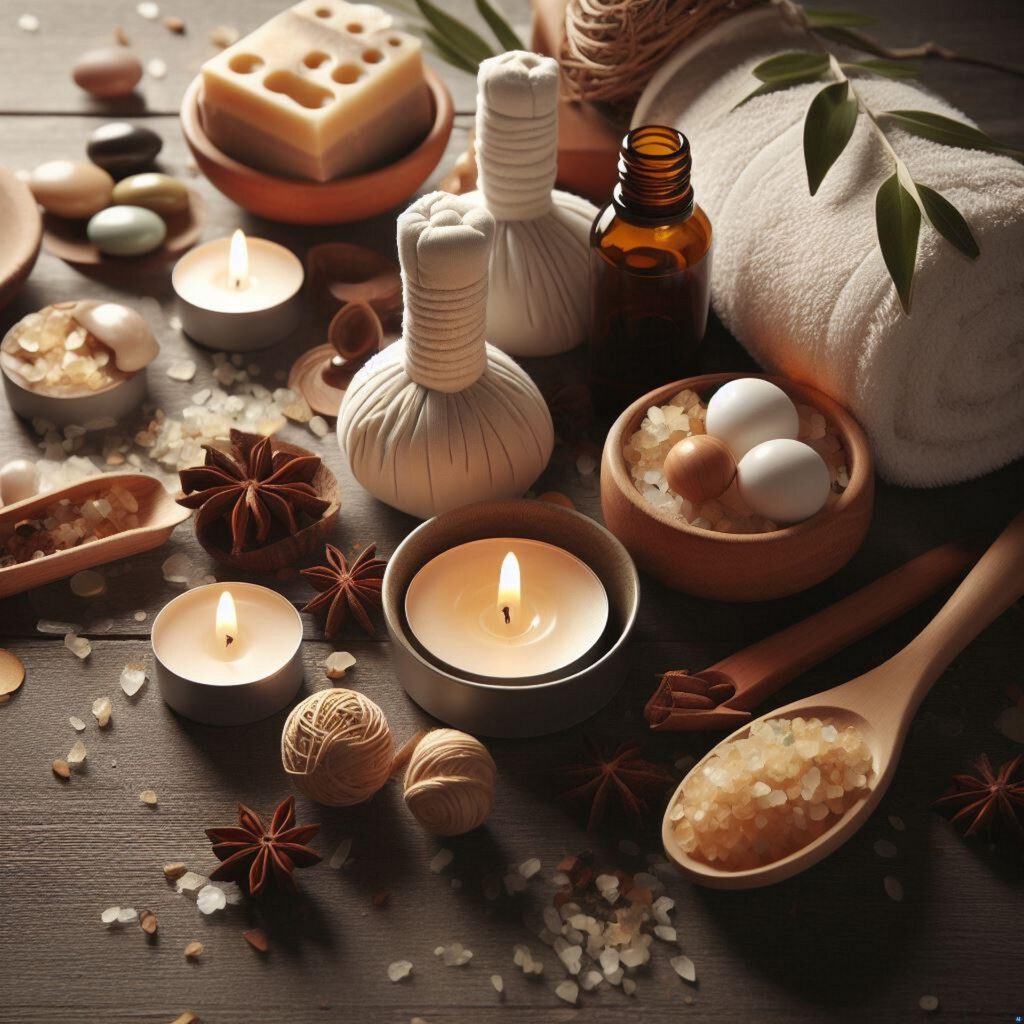 Kräuterstempel massage